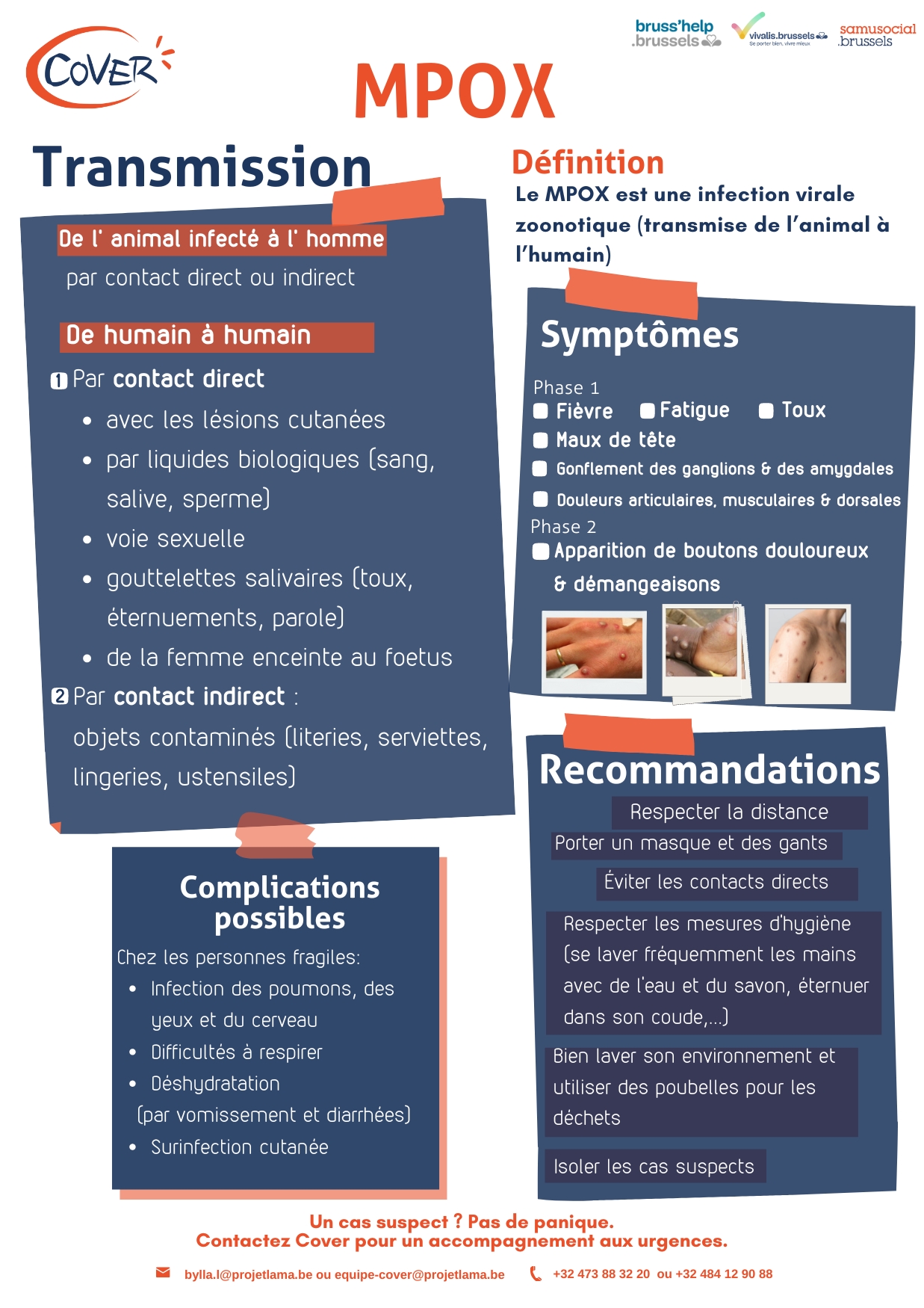 Recommandations de lutte contre le Mpox ou variole du singe prescrites par Cover